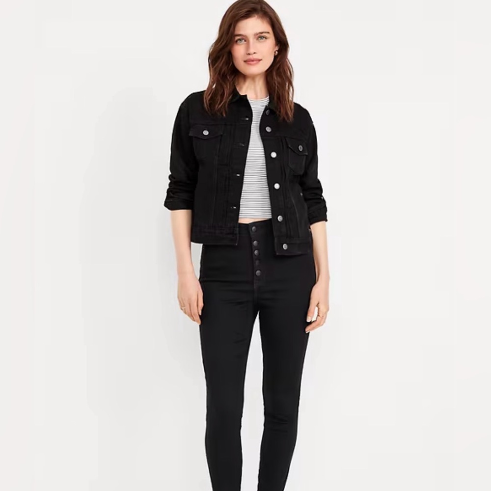 Old Navy Black Rockstar Super Skinny Jeans